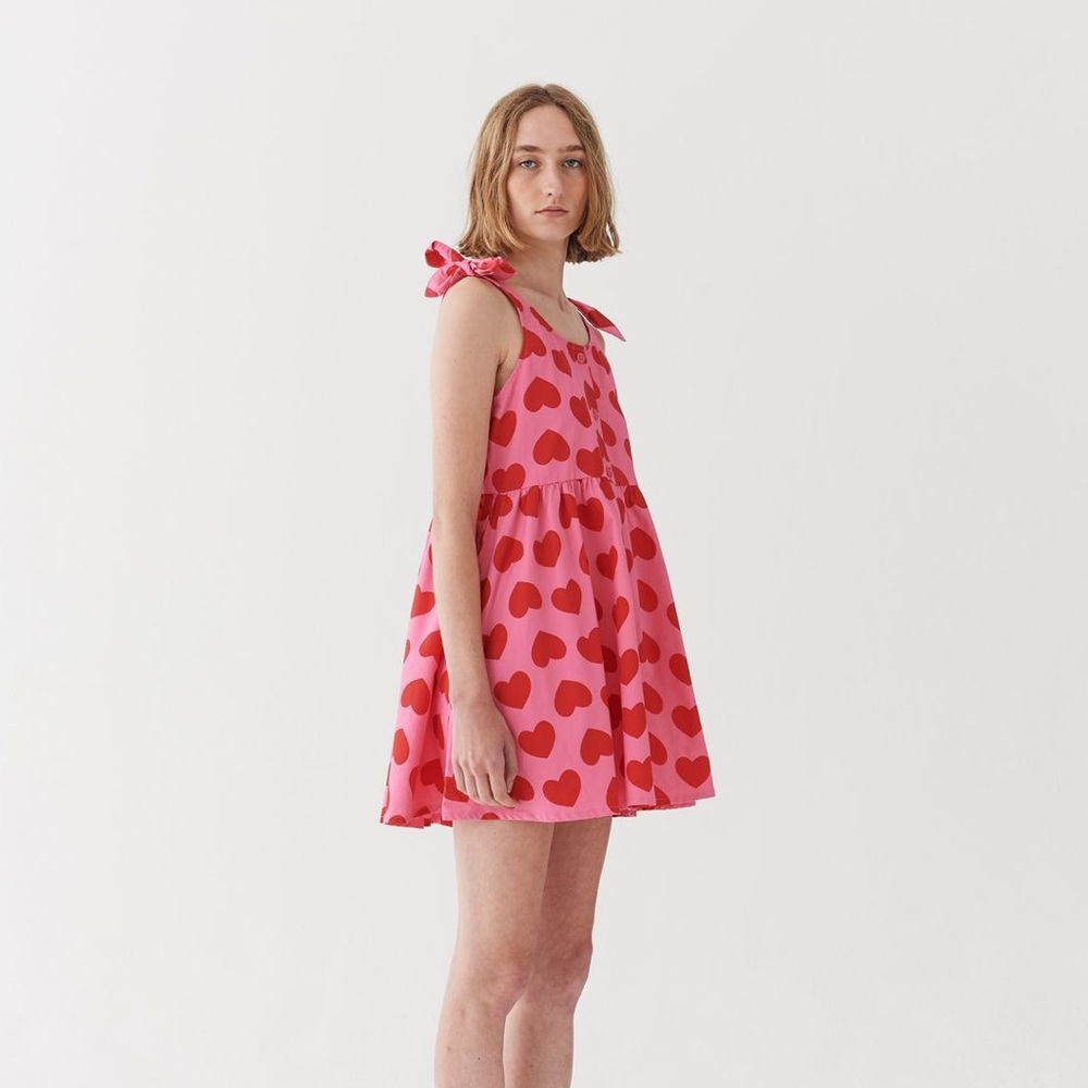 Lazy Oaf Heart Repeat Tie Dress